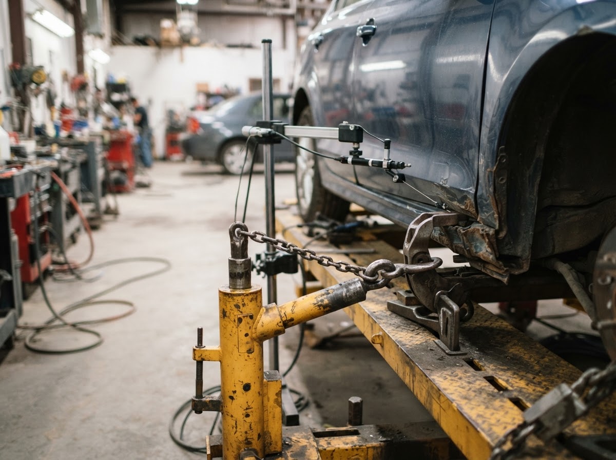 Frame Repair at Gurden's Body Shop, Cadillac, MI